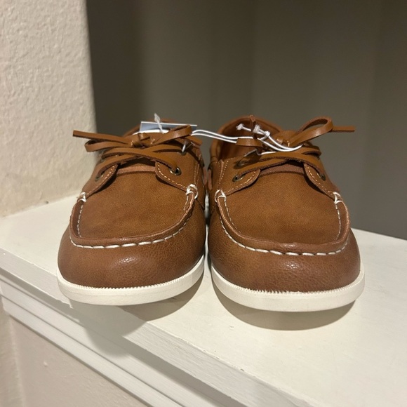 Cat And Jack - Children's Tan Faux Leather Loafers Easton Shoes Youth Size 4Y - Picture 7 of 10
